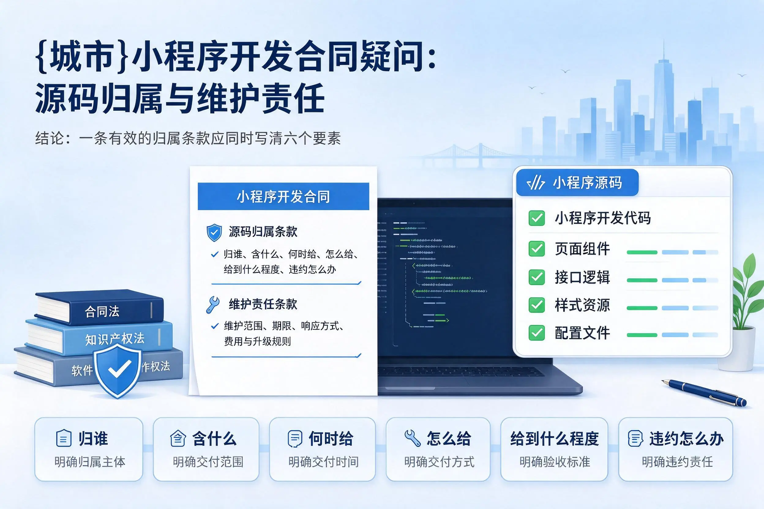 金华小程序开发合同疑问：源码归属与维护责任